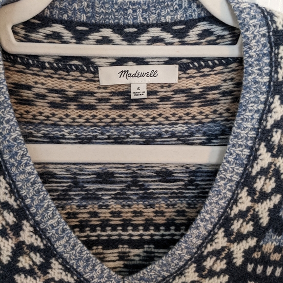 Madewell Forrest Fair Isle V-Neck Sweater - Picture 4 of 5